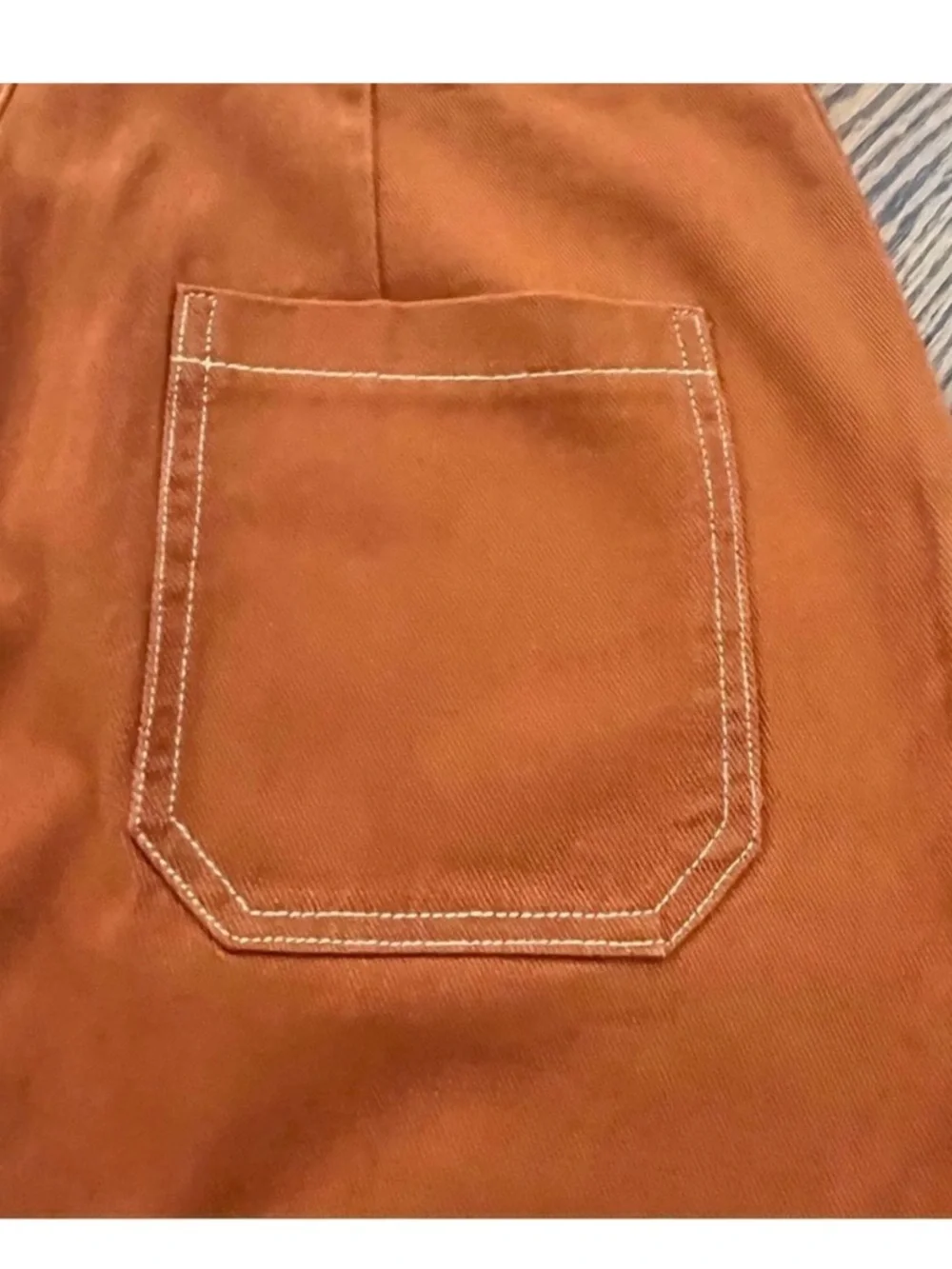 Burnt Orange Y2K Mod Mini Skirt Francesca’s Sofi Angel Pockets Fall Size Medium